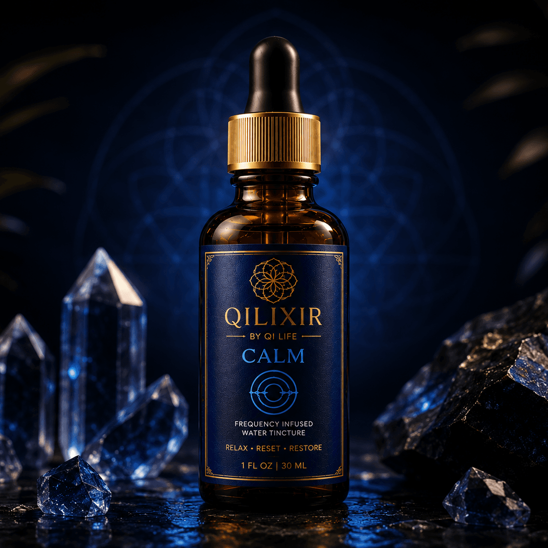 Qilixir Calm — frequency-inspired ritual elixir