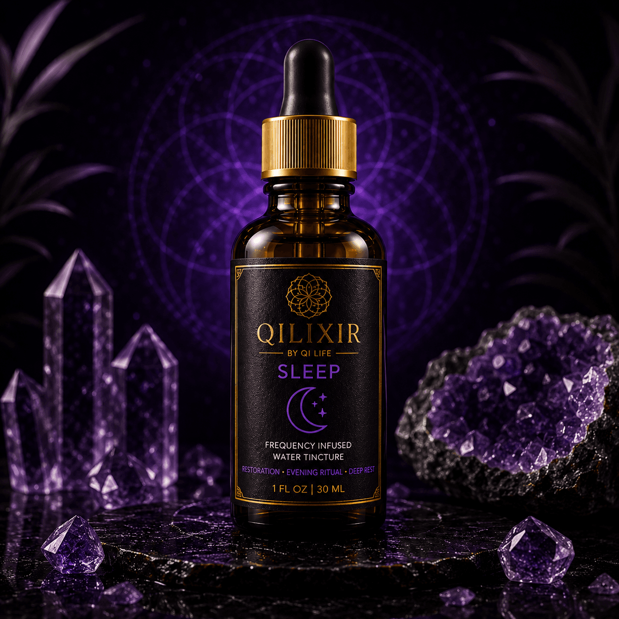 Qilixir Sleep — frequency-inspired ritual elixir